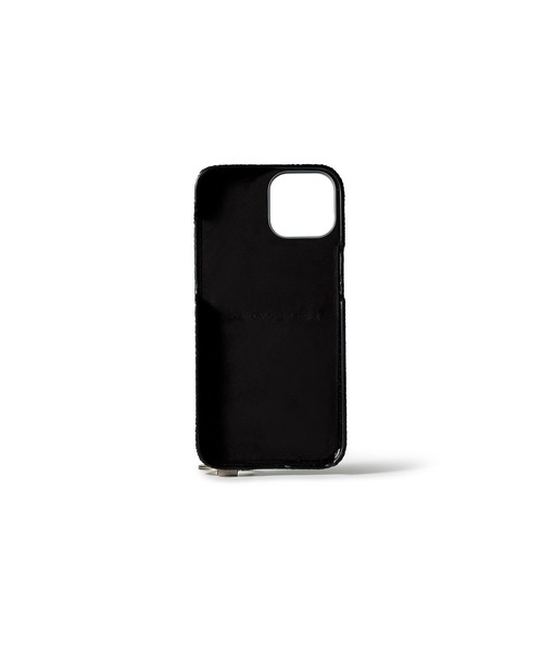 iPhone15) ハンドル付き バックカバーケース シュリンクレザー