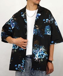 【GROOVY STORE】オーバーサイス総柄開襟シャツ