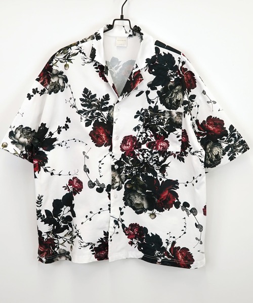 Burner(バーナー)の「【GROOVY STORE】オーバーサイス総柄開襟シャツ(シャツ/ブラウス・メンズ・ホワイト/ブラック/ブラック系その他2/ホワイト系その他2・M/L)」の12枚目の写真