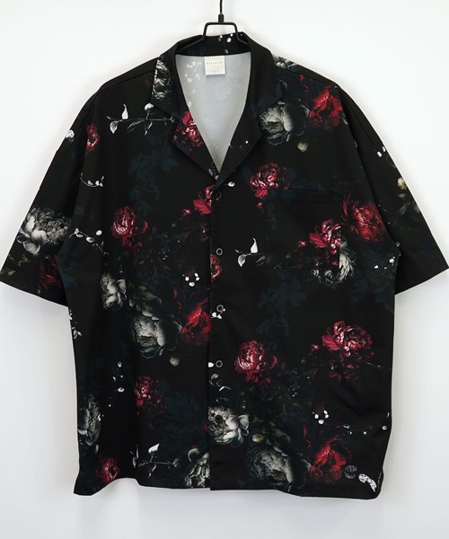 Burner(バーナー)の「【GROOVY STORE】オーバーサイス総柄開襟シャツ(シャツ/ブラウス・メンズ・ホワイト/ブラック/ブラック系その他2/ホワイト系その他2・M/L)」の14枚目の写真