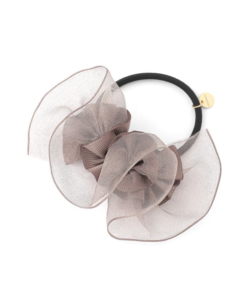 ANEMONE（アネモネ）の「シアーフリルヘアゴム（ヘアゴム・レディース・ベージュ/ブラック/ダークグレー/グレー・FREE）」の6枚目の写真