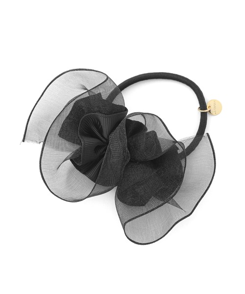 ANEMONE（アネモネ）の「シアーフリルヘアゴム（ヘアゴム・レディース・ベージュ/ブラック/ダークグレー/グレー・FREE）」の8枚目の写真