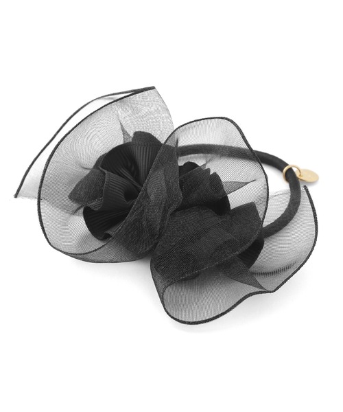 ANEMONE（アネモネ）の「シアーフリルヘアゴム（ヘアゴム・レディース・ベージュ/ブラック/ダークグレー/グレー・FREE）」の9枚目の写真