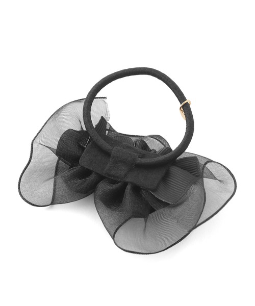 ANEMONE（アネモネ）の「シアーフリルヘアゴム（ヘアゴム・レディース・ベージュ/ブラック/ダークグレー/グレー・FREE）」の10枚目の写真