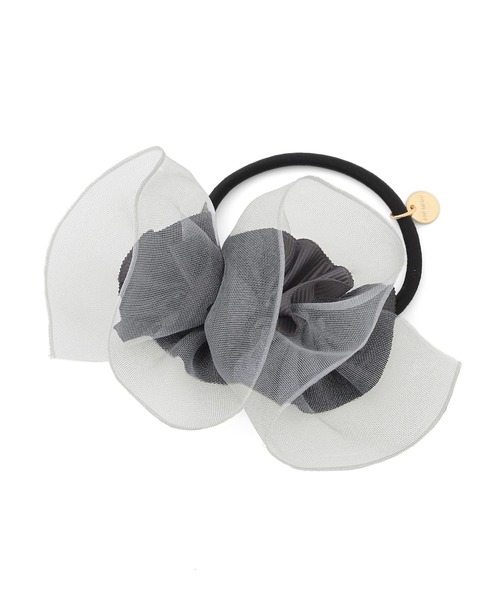 ANEMONE（アネモネ）の「シアーフリルヘアゴム（ヘアゴム・レディース・ベージュ/ブラック/ダークグレー/グレー・FREE）」の5枚目の写真