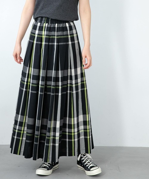 URBAN RESEARCH Sonny Label（アーバンリサーチサニーレーベル）の「サマーチェックタックスカート（スカート・レディース・ブラック系その他/グリーン系その他/ブルー系その他・36/38）」の11枚目の写真