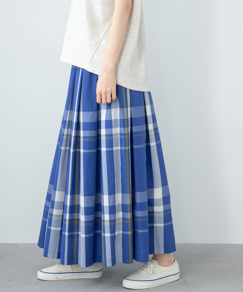 URBAN RESEARCH Sonny Label（アーバンリサーチサニーレーベル）の「サマーチェックタックスカート（スカート・レディース・ブラック系その他/グリーン系その他/ブルー系その他・36/38）」の19枚目の写真