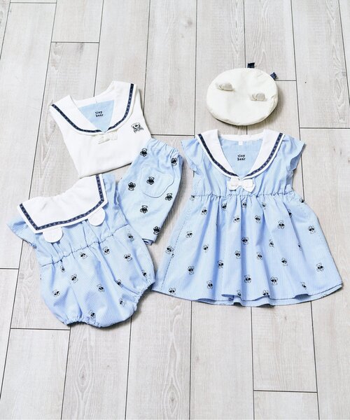 apres les cours(アプレレクール)の「tiny bear 耳付きベレー帽(ハンチング/ベレー帽・キッズ・ベージュ/オフホワイト・54/52/50/48)」の6枚目の写真