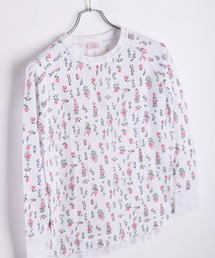 JEMORGAN / ジェーイーモーガン 花柄 ラグランスリーブ ワッフル長袖Tシャツ