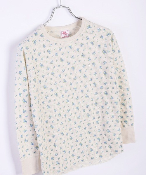 JEMORGAN(ジェーイーモーガン)の「JEMORGAN / ジェーイーモーガン 花柄 ラグランスリーブ ワッフル長袖Tシャツ(Tシャツ/カットソー・レディース・ホワイト/杢グレー/ナチュラル/グレー系その他/ホワイト系その他/ベージュ系その他/ベージュ系その他2/ベージュ系その他4/ベージュ系その他3・FREE)」の7枚目の写真