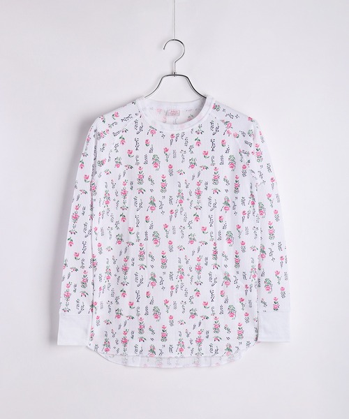 JEMORGAN(ジェーイーモーガン)の「JEMORGAN / ジェーイーモーガン 花柄 ラグランスリーブ ワッフル長袖Tシャツ(Tシャツ/カットソー・レディース・ホワイト/杢グレー/ナチュラル/グレー系その他/ホワイト系その他/ベージュ系その他/ベージュ系その他2/ベージュ系その他4/ベージュ系その他3・FREE)」の18枚目の写真
