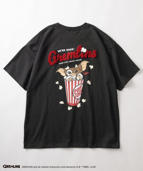 make a ray!（メイク ア レイ！）の「【GREMLINS/グレムリン】ギズモ ヴィンテージテイスト BIGプリント＆ポップコーンイラスト サガラ刺繍デザイン オーバーサイズ半袖Tシャツ/ビッグシルエット（Tシャツ/カットソー・メンズ・オフホワイト/ダークブルー/スミクロ/チャコールグレー/ホワイト/レモンイエロー・M/L/XL）」の9枚目の写真