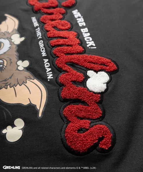 make a ray!（メイク ア レイ！）の「【GREMLINS/グレムリン】ギズモ ヴィンテージテイスト BIGプリント＆ポップコーンイラスト サガラ刺繍デザイン オーバーサイズ半袖Tシャツ/ビッグシルエット（Tシャツ/カットソー・メンズ・オフホワイト/ダークブルー/スミクロ/チャコールグレー/ホワイト/レモンイエロー・M/L/XL）」の20枚目の写真