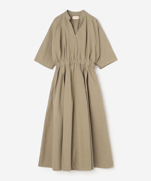 MEYAME(メヤメ)の「MEYAME | コットン スキッパーワンピース WOMEN(ワンピース・レディース・ブラック/ベージュ・F)」の4枚目の写真