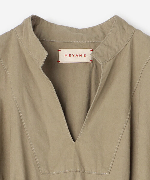 MEYAME(メヤメ)の「MEYAME | コットン スキッパーワンピース WOMEN(ワンピース・レディース・ブラック/ベージュ・F)」の14枚目の写真