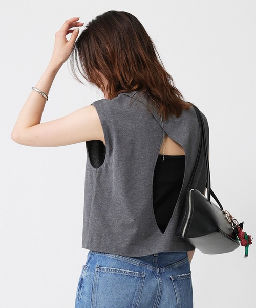BABYLONE バックオープン　ホワイト　Tシャツ バックオープンプルオーバー（Tシャツ/カットソー）｜BABYLONE