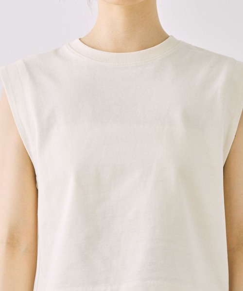 BABYLONE(バビロン)の「バックオープンプルオーバー(Tシャツ/カットソー・レディース・オフホワイト/ブラック×ホワイト/チャコール/マルチ/ホワイト・フリー)」の12枚目の写真