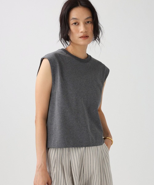 BABYLONE(バビロン)の「バックオープンプルオーバー(Tシャツ/カットソー・レディース・オフホワイト/ブラック×ホワイト/チャコール/マルチ/ホワイト/ベージュ・フリー)」の11枚目の写真
