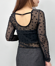 U by SPICK&SPAN | ストレッチシアーリボントップス(Tシャツ/カットソー)