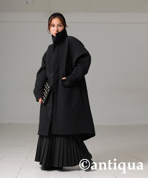 antiqua（アンティカ）の「千鳥柄キルティングコート（その他アウター