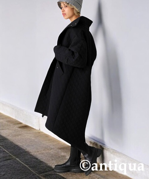 antiqua（アンティカ）の「千鳥柄キルティングコート（その他アウター