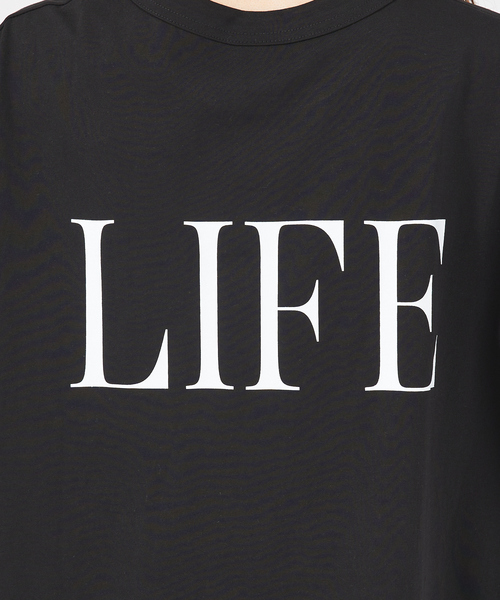 margaux（マルゴー）の「【MARGAUX】PAZ/LIFE　ロゴTシャツ（Tシャツ/カットソー・レディース・ブラック/ホワイト・フリー）」の20枚目の写真