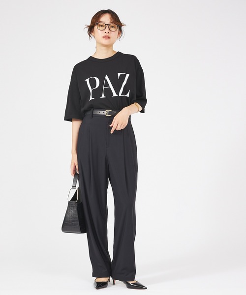margaux（マルゴー）の「【MARGAUX】PAZ/LIFE　ロゴTシャツ（Tシャツ/カットソー・レディース・ブラック/ホワイト・フリー）」の15枚目の写真