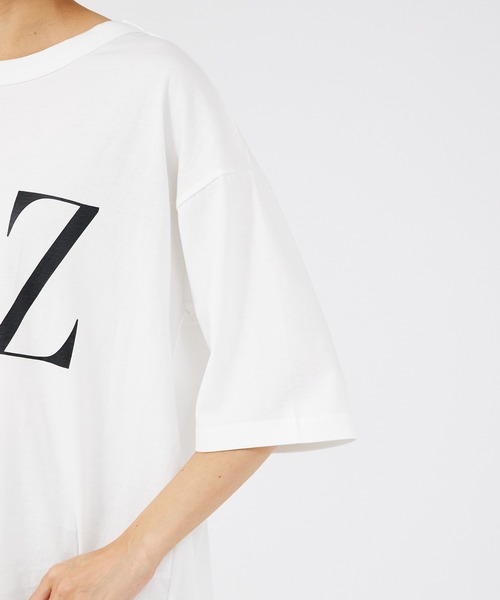 margaux（マルゴー）の「【MARGAUX】PAZ/LIFE　ロゴTシャツ（Tシャツ/カットソー・レディース・ブラック/ホワイト・フリー）」の8枚目の写真