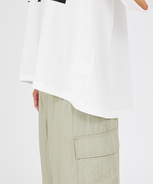 margaux（マルゴー）の「【MARGAUX】PAZ/LIFE　ロゴTシャツ（Tシャツ/カットソー・レディース・ブラック/ホワイト・フリー）」の7枚目の写真