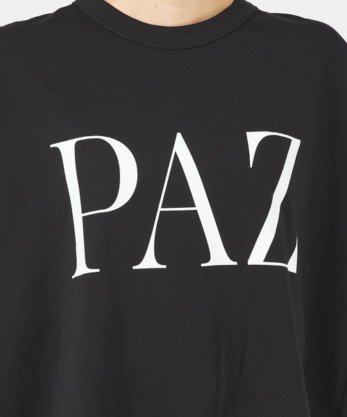 margaux（マルゴー）の「【MARGAUX】PAZ/LIFE　ロゴTシャツ（Tシャツ/カットソー・レディース・ブラック/ホワイト・フリー）」の6枚目の写真