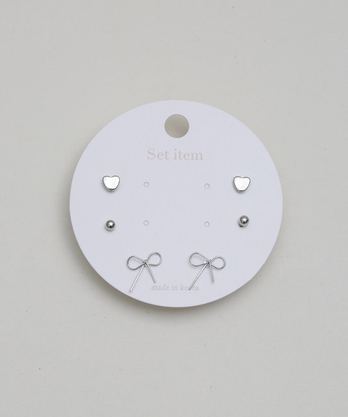 LINFA　（リンファ）の「【Peony/ピオニー】/小ぶり　リボンピアスセット（ピアス（両耳用）・レディース・ゴールド/シルバー・FREE）」の5枚目の写真