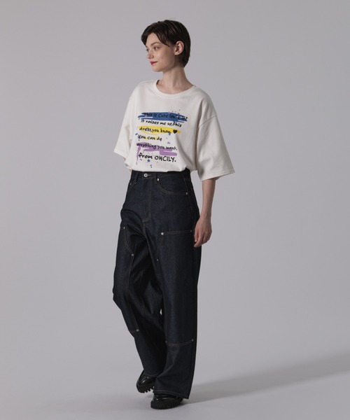 ONCILY（オンシェリー）の「BACK POCKET EMBROIDERY DOUBLE KNEE