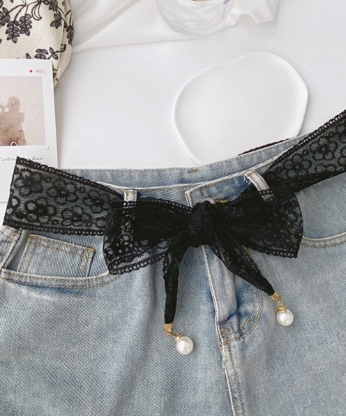 DIAVEL（ディアベル）の「レースベルト（ベルト・レディース・ブラック/ホワイト・FREE）」の3枚目の写真