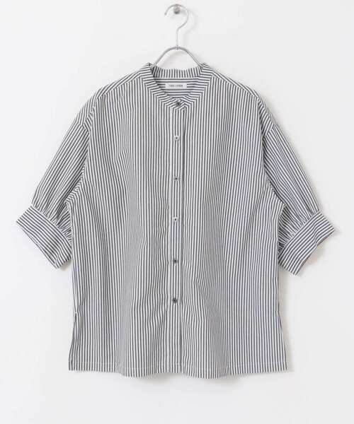 FORK&SPOON（フォークアンドスプーン）の「FORK&SPOON　PEブロードストライプシャツ（シャツ/ブラウス・レディース・ネイビー/ベージュ/ブラック・1）」の10枚目の写真