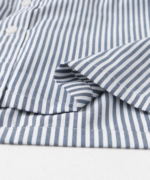 FORK&SPOON（フォークアンドスプーン）の「FORK&SPOON　PEブロードストライプシャツ（シャツ/ブラウス・レディース・ネイビー/ベージュ/ブラック・1）」の6枚目の写真