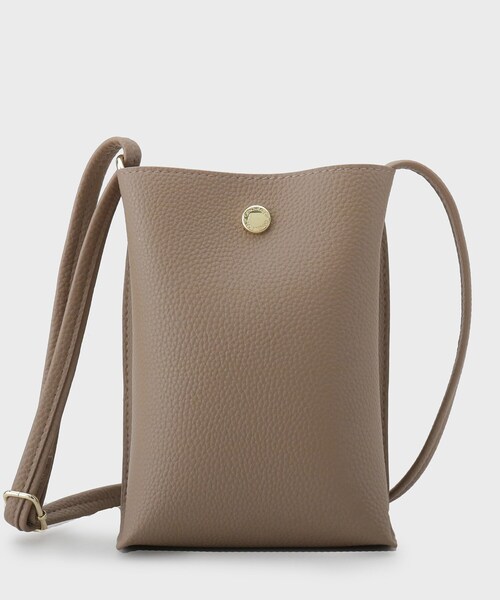 OPAQUE.CLIP（オペークドットクリップ）の「【軽量／長さ調整可能】シュリンク合皮ミニショルダーバッグ（ショルダーバッグ・レディース・シルバー/チャコールグレー/ブラック/ベージュ・00）」の4枚目の写真