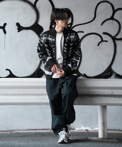 UNION STATION（ユニオンステーション）の「カウチンモチーフデザイン　ZIPアップスタンドニットブルゾン（ブルゾン・メンズ・ネイビー/ブラウン/ブラック・LL/L/M）」の13枚目の写真