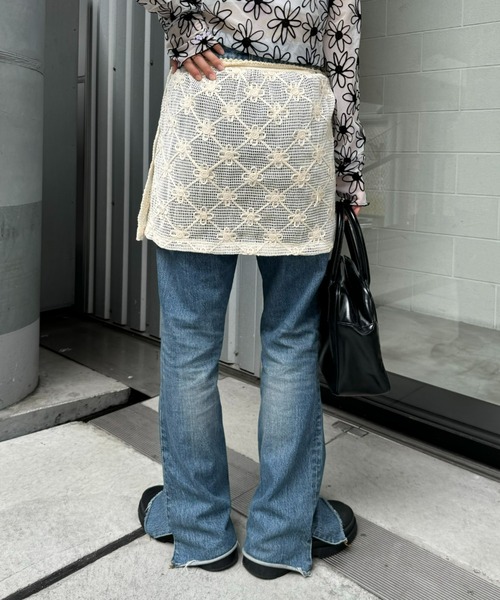 HELLO.SANFRANCISCO（ハローサンフランシスコ）の「【HELLO.SANFRANCISCO】フラワー刺繍レース巻きスカート（スカート・レディース・アイボリー・ONE SIZE）」の12枚目の写真