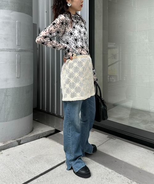 HELLO.SANFRANCISCO（ハローサンフランシスコ）の「【HELLO.SANFRANCISCO】フラワー刺繍レース巻きスカート（スカート・レディース・アイボリー・ONE SIZE）」の17枚目の写真