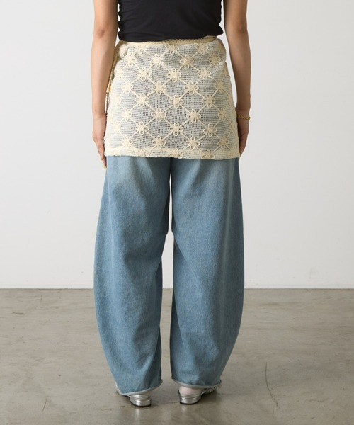 HELLO.SANFRANCISCO（ハローサンフランシスコ）の「【HELLO.SANFRANCISCO】フラワー刺繍レース巻きスカート（スカート・レディース・アイボリー・ONE SIZE）」の5枚目の写真