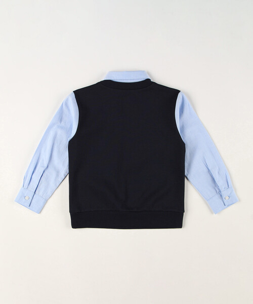 COMME CA ISM(コムサイズム)の「フェイクレイヤードシャツ(100-130cm)(シャツ/ブラウス・キッズ・ネイビー系/ストライプ・100cm/110cm/120cm/130cm)」の6枚目の写真