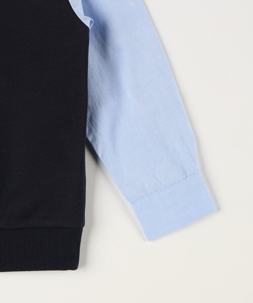 COMME CA ISM(コムサイズム)の「フェイクレイヤードシャツ(100-130cm)(シャツ/ブラウス・キッズ・ネイビー系/ストライプ・100cm/110cm/120cm/130cm)」の4枚目の写真