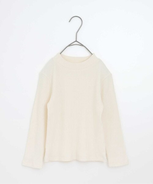 p.premier（ピードットプルミエ）の「イロチ買いしたいnobi-nobiストレッチリブトップス（Tシャツ/カットソー・キッズ・レッド/オフホワイト/ストライプ/ブラック/ブルー/イエロー/ピンク・90/100/110/120/80/130/140）」の2枚目の写真