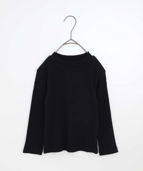 p.premier（ピードットプルミエ）の「イロチ買いしたいnobi-nobiストレッチリブトップス（Tシャツ/カットソー・キッズ・レッド/オフホワイト/ストライプ/ブラック/ブルー/イエロー/ピンク・90/100/110/120/80/130/140）」の3枚目の写真