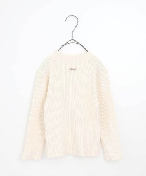 p.premier（ピードットプルミエ）の「イロチ買いしたいnobi-nobiストレッチリブトップス（Tシャツ/カットソー・キッズ・レッド/オフホワイト/ストライプ/ブラック/ブルー/イエロー/ピンク・90/100/110/120/80/130/140）」の13枚目の写真