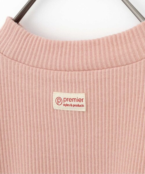 p.premier（ピードットプルミエ）の「イロチ買いしたいnobi-nobiストレッチリブトップス（Tシャツ/カットソー・キッズ・レッド/オフホワイト/ストライプ/ブラック/ブルー/イエロー/ピンク・90/100/110/120/80/130/140）」の19枚目の写真