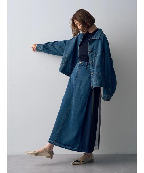 Editt by YECCA VECCA（エディットバイイェッカヴェッカ）の「2wayデニムジャケット（デニムジャケット・レディース・インディゴブルー・FREE）」の19枚目の写真