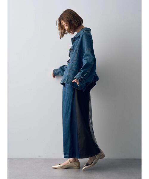 Editt by YECCA VECCA（エディットバイイェッカヴェッカ）の「2wayデニムジャケット（デニムジャケット・レディース・インディゴブルー・FREE）」の18枚目の写真