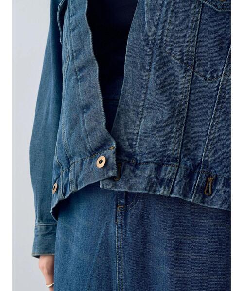 Editt by YECCA VECCA（エディットバイイェッカヴェッカ）の「2wayデニムジャケット（デニムジャケット・レディース・インディゴブルー・FREE）」の13枚目の写真