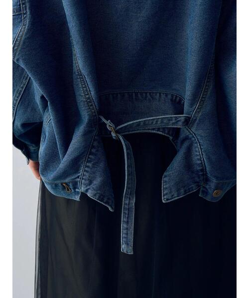 Editt by YECCA VECCA（エディットバイイェッカヴェッカ）の「2wayデニムジャケット（デニムジャケット・レディース・インディゴブルー・FREE）」の12枚目の写真
